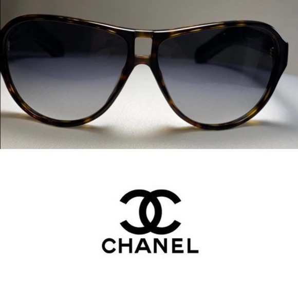 CHANEL AVIATOR BROWN CC LOGO SUNGLASSES UNISEX - Picture 9 of 9